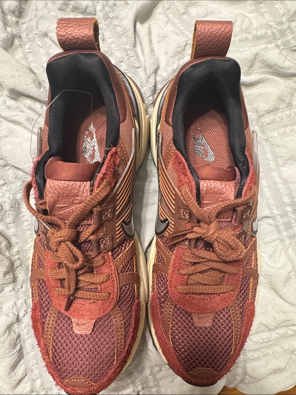 Nike Women's Terracotta/Burnt Orange Mixed-Material Sneakers